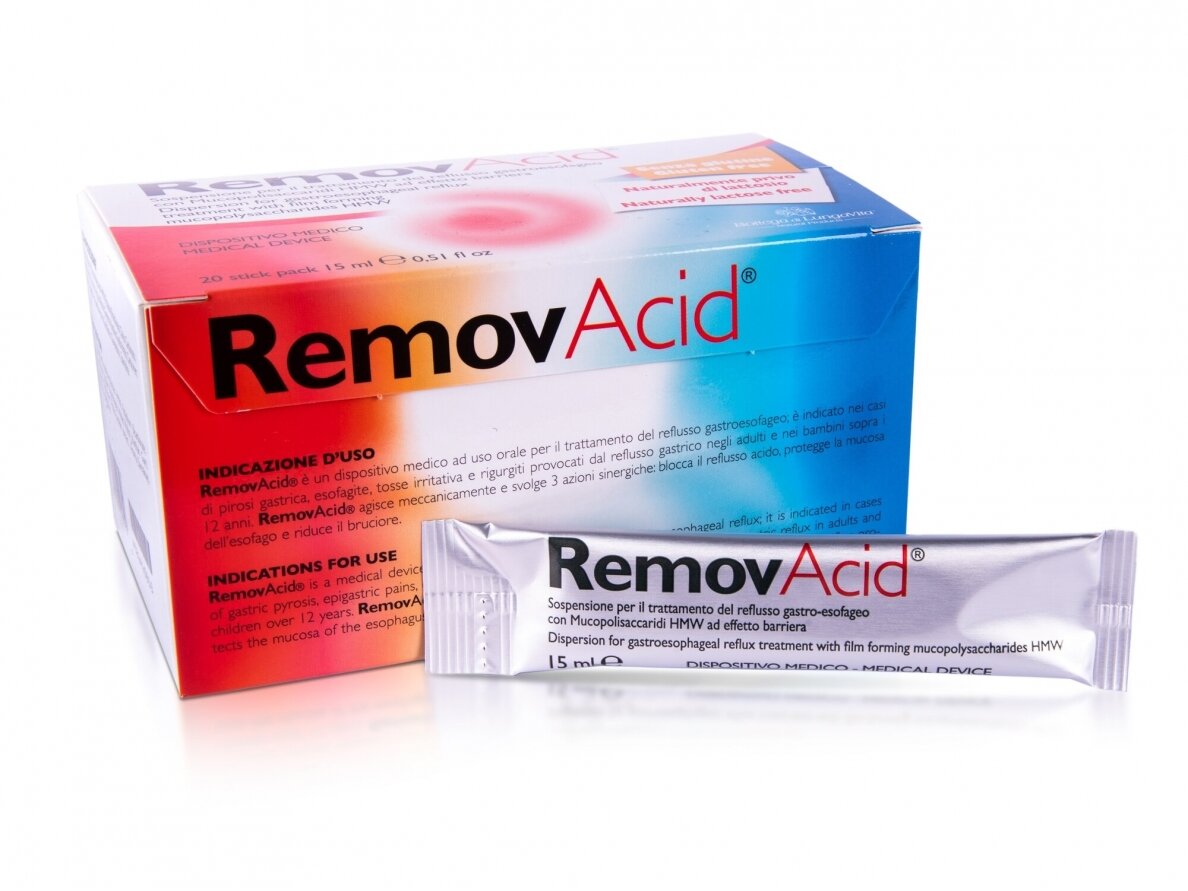MEDICINOS PRIEMONĖ REMOVACID, 20 pak. po 15 ml. MEDICINOS PRIEMONĖ REMOVACID, 20 pak. po 15 ml.