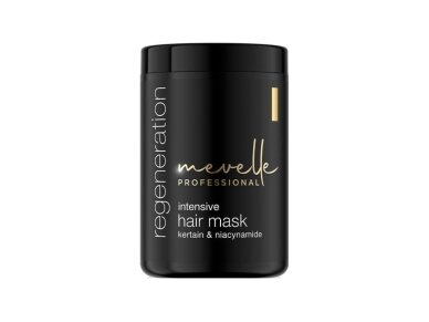 MEVELLE PROFESSIONAL kaukė pažeistiems, sausiems plaukams su keratinu Regeneration, 900 ml MEVELLE PROFESSIONAL kaukė pažeistiems, sausiems plaukams su keratinu Regeneration, 900 ml