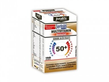 Multivitaminai Imunitetui senjor 50+ su laktobacilomis 100 tabl. Multivitaminai Imunitetui senjor 50+ su laktobacilomis 100 tabl.