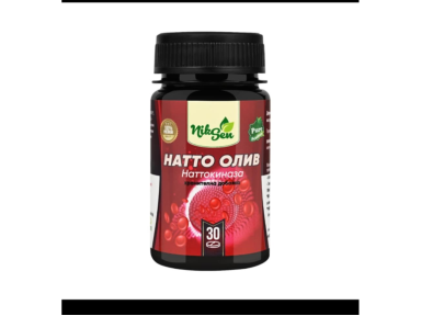 Natto Olive Natokinazė + hidroksitirozolis Maisto papildas 30 tablečių Natto Olive Natokinazė + hidroksitirozolis Maisto papildas 30 tablečių