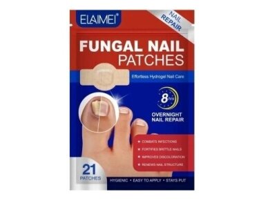 Nagų pleistrai Fungal Nail Patches Elaimei, 21 pleistras Nagų pleistrai Fungal Nail Patches Elaimei, 21 pleistras