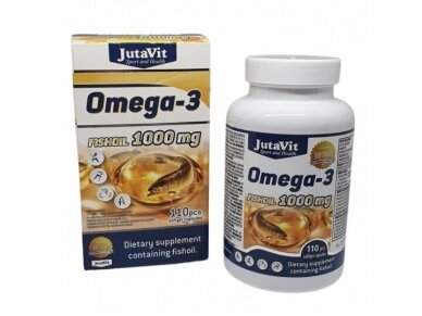 Omega - 3 žuvų taukai 110 kaps x1000mg (1arba 2 dienoje) Omega - 3 žuvų taukai 110 kaps x1000mg (1arba 2 dienoje)