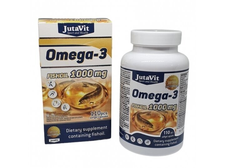 Omega - 3 žuvų taukai 110 kaps x1000mg (1arba 2 dienoje) Omega - 3 žuvų taukai 110 kaps x1000mg (1arba 2 dienoje)