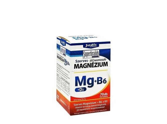 Organinis  Magnesium-B6+Vitamin D3 JutaVit  70 vnt. tabletės