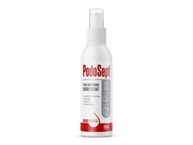 Pėdų ir batų dezinfekavimo priemonė Midopharm Podosept, 120 ml Pėdų ir batų dezinfekavimo priemonė Midopharm Podosept, 120 ml