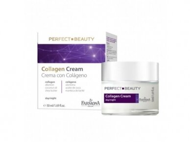 PERFECT BEAUTY kremаs veidui dieninis/naktinis jauninantis su kolagenu, 50 ml PERFECT BEAUTY kremаs veidui dieninis/naktinis jauninantis su kolagenu, 50 ml