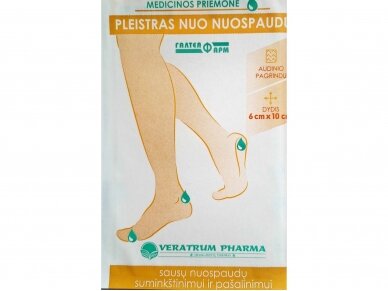 Pleistras nuo nuospaudų audinio pagrindu 6 x 10 cm. Pleistras nuo nuospaudų audinio pagrindu 6 x 10 cm.