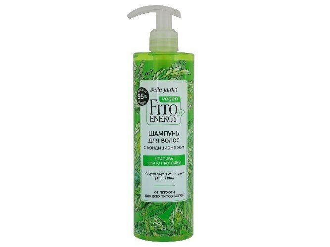Plaukų šampūnas su dilgėlių ekstraktu ir keratinu BELLE JARDIN FITO ENERGIA, 400 ml