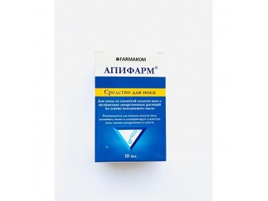 Priemonė nosies gleivinei „APIFARM“ 10ml. Priemonė nosies gleivinei „APIFARM“ 10ml.