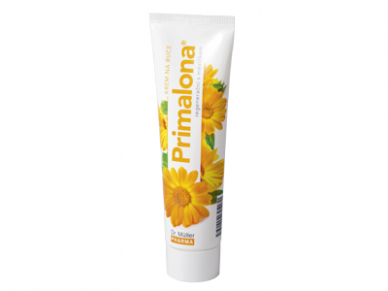 Primalona® Atkuriamasis rankų kremas su medetkomis 100 ml. Primalona® Atkuriamasis rankų kremas su medetkomis 100 ml.