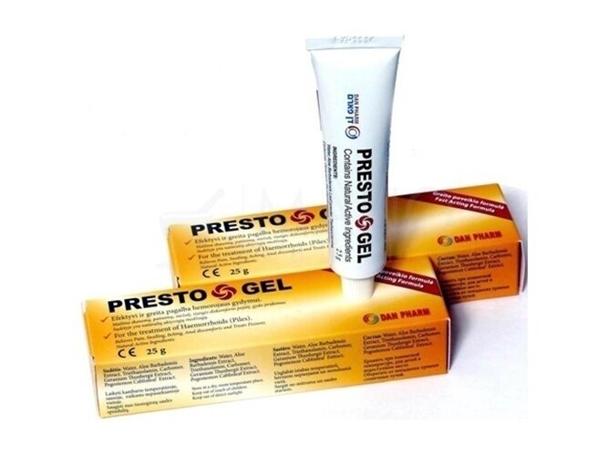 PrestoGel gelis nuo hemorojaus 25g PrestoGel gelis nuo hemorojaus 25g