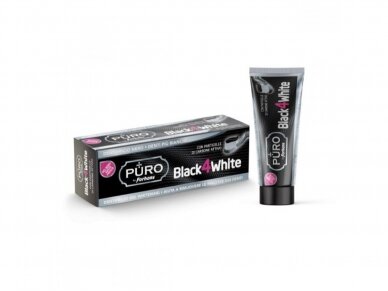 Puro By Forhans Dantų pasta BLACK 4 White 75 ml. Puro By Forhans Dantų pasta BLACK 4 White 75 ml.