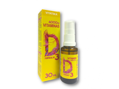 Purškiamas vitaminas D3 4000 TV Purškiamas vitaminas D3 4000 TV