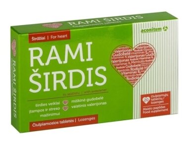 Rami širdis čiulp. tab. N20 Rami širdis čiulp. tab. N20
