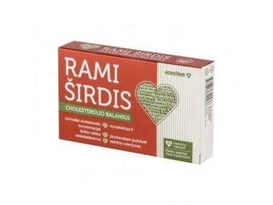 Rami širdis cholesterolio balansui kaps. N30 Rami širdis cholesterolio balansui kaps. N30
