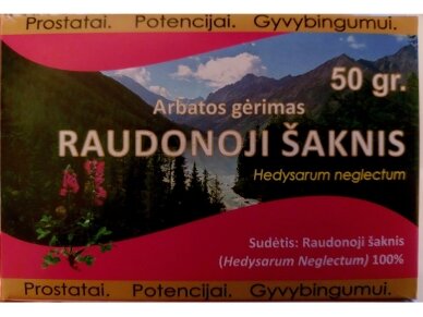 Raudonoji šaknis“ (raudonasis kirvenis), 50 g Raudonoji šaknis“ (raudonasis kirvenis), 50 g