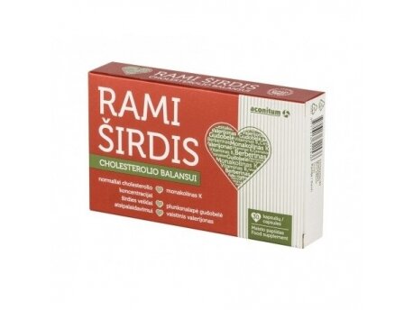 Rami širdis cholesterolio balansui kaps. N30