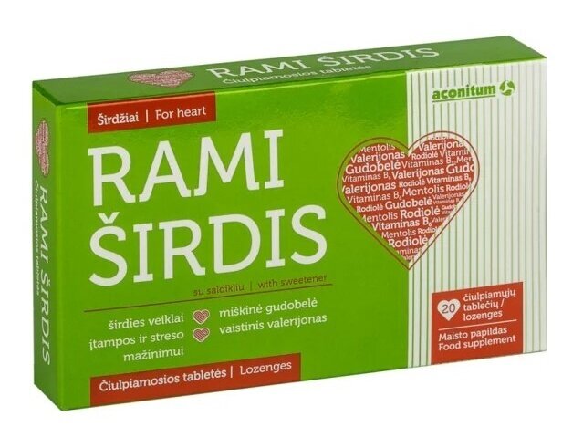 Rami širdis čiulp. tab. N20 Rami širdis čiulp. tab. N20