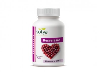 Resveratrolis 510 mg. 60 kapsulių SOTYA Resveratrolis 510 mg. 60 kapsulių SOTYA