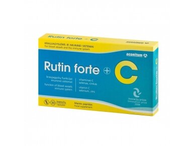 RUTIN FORTE, 30 kapsulių RUTIN FORTE, 30 kapsulių