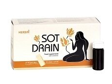 Maisto papildas  Drain Su saldikliu 10 buteliukų po 10 ml