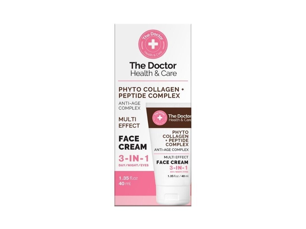 THE DOCTOR veido kremas Anti Age 3 in 1 Fitokolageno-peptidų kompleksas, 40 ml