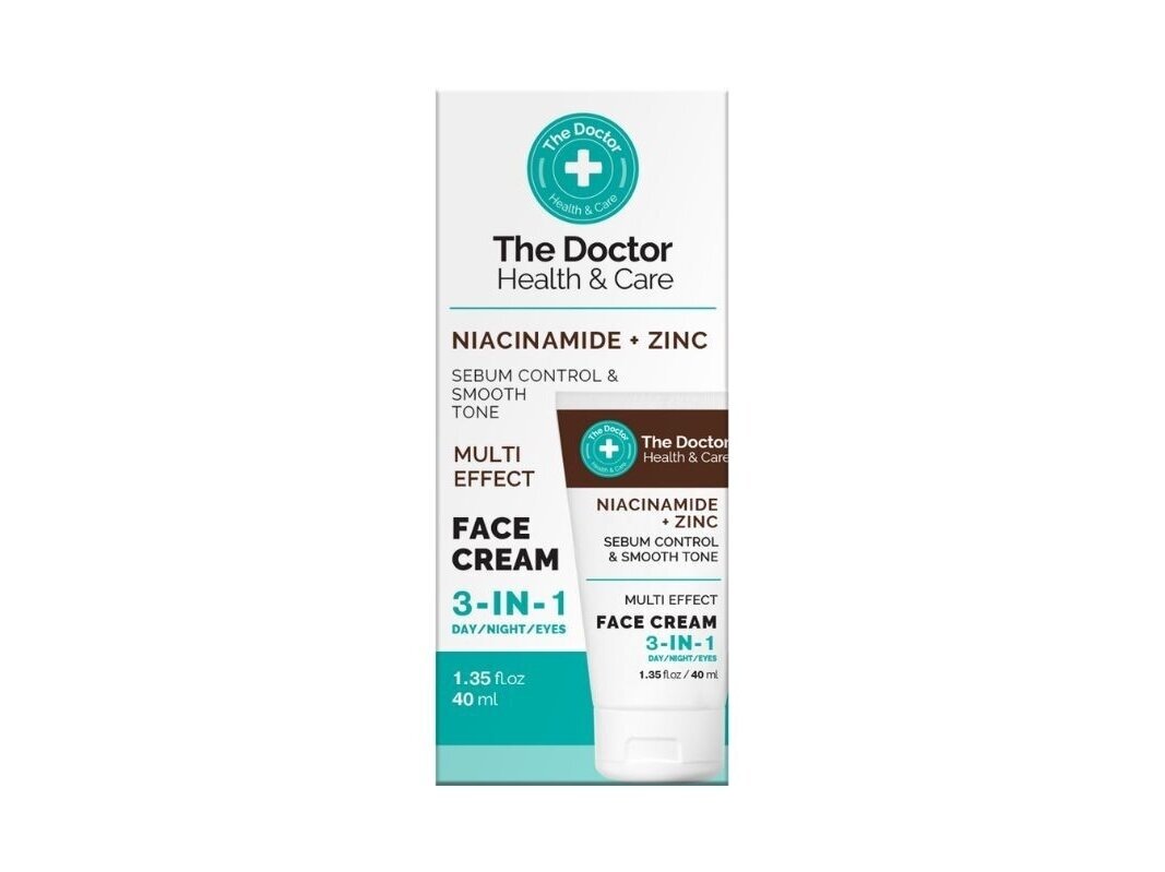 THE DOCTOR veido kremas tolygiam tonui 3 in 1 Niacinamidas + cinkas, 40 ml THE DOCTOR veido kremas tolygiam tonui 3 in 1 Niacinamidas + cinkas, 40 ml