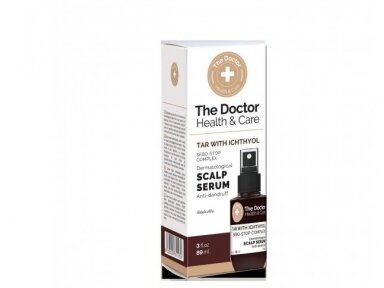 THE DOCTOR galvos odos serumas Degutas + Ichtiolis SEBO-STOP kompleksas, 89 ml