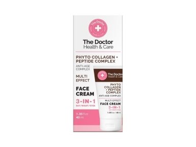 THE DOCTOR veido kremas Anti Age 3 in 1 Fitokolageno-peptidų kompleksas, 40 ml