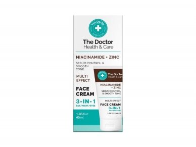 THE DOCTOR veido kremas tolygiam tonui 3 in 1 Niacinamidas + cinkas, 40 ml THE DOCTOR veido kremas tolygiam tonui 3 in 1 Niacinamidas + cinkas, 40 ml