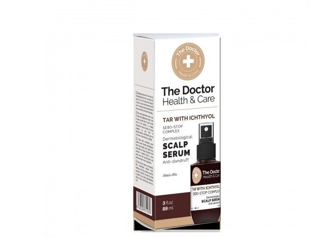 THE DOCTOR galvos odos serumas Degutas + Ichtiolis SEBO-STOP kompleksas, 89 ml THE DOCTOR galvos odos serumas Degutas + Ichtiolis SEBO-STOP kompleksas, 89 ml