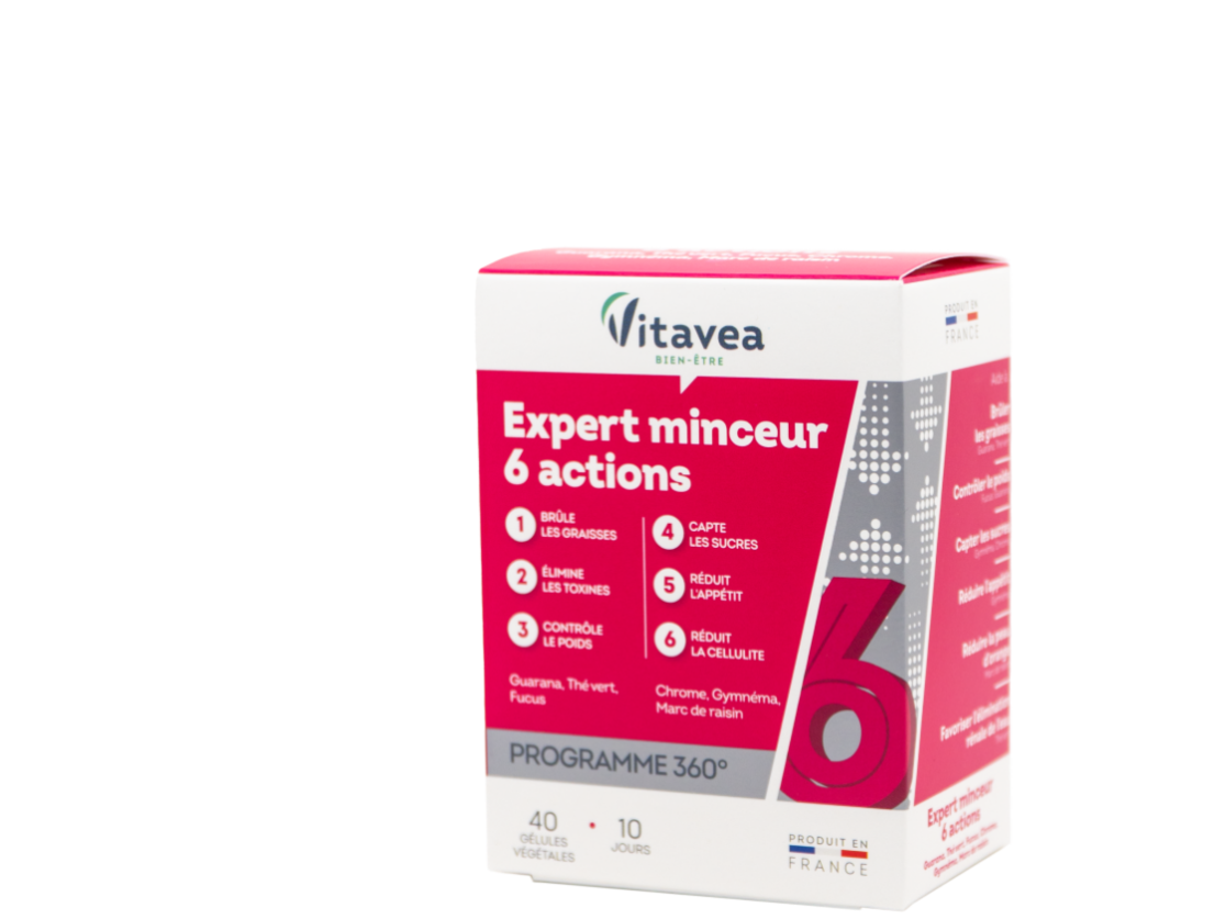 VITAVEA Lieknėjimo ekspertas, 6 veiksmai, 40 augalinės kilmės kapsulių