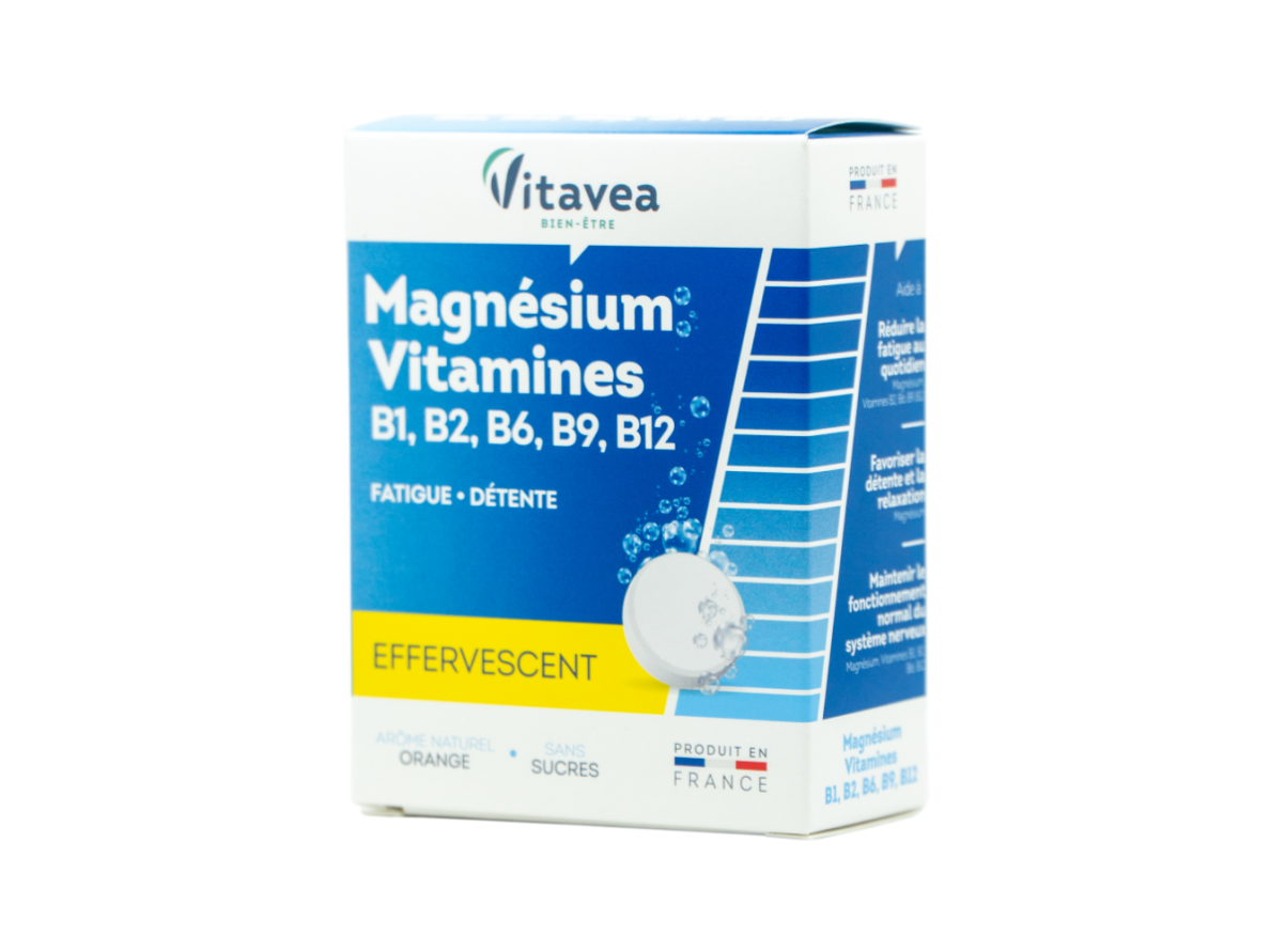 Vitavea Magnis, vitaminai B1, B2, B6, B9, B12 N24 tirpstančios tabletės