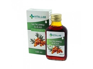 VITA LAB aliejus šaltalankių 100% natūralus, 100 ml (230mg karotinoidų)