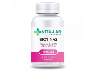 VITA-LAB maisto papildas Biotinas 10000 µg, N90 VITA-LAB maisto papildas Biotinas 10000 µg, N90