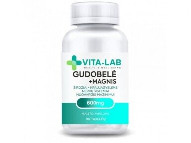 VITA-LAB maisto papildas Gudobelė 600 su magniu, N90 VITA-LAB maisto papildas Gudobelė 600 su magniu, N90