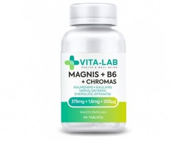 VITA-LAB maisto papildas Magnis + B6 + Chromas, N90 VITA-LAB maisto papildas Magnis + B6 + Chromas, N90