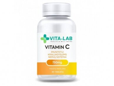 VITA-LAB maisto papildas Vitaminas C 750 mg, N90 VITA-LAB maisto papildas Vitaminas C 750 mg, N90
