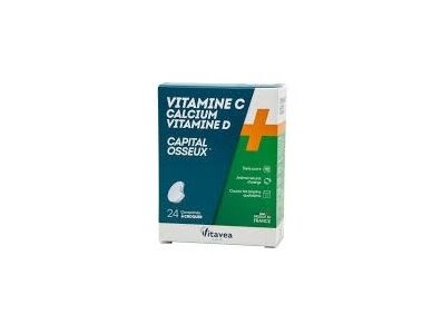 Vitavea Vitaminas C + kalcis + vitaminas D 24 tabl. Vitavea Vitaminas C + kalcis + vitaminas D 24 tabl.