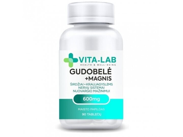VITA-LAB maisto papildas Gudobelė 600 su magniu, N90 VITA-LAB maisto papildas Gudobelė 600 su magniu, N90