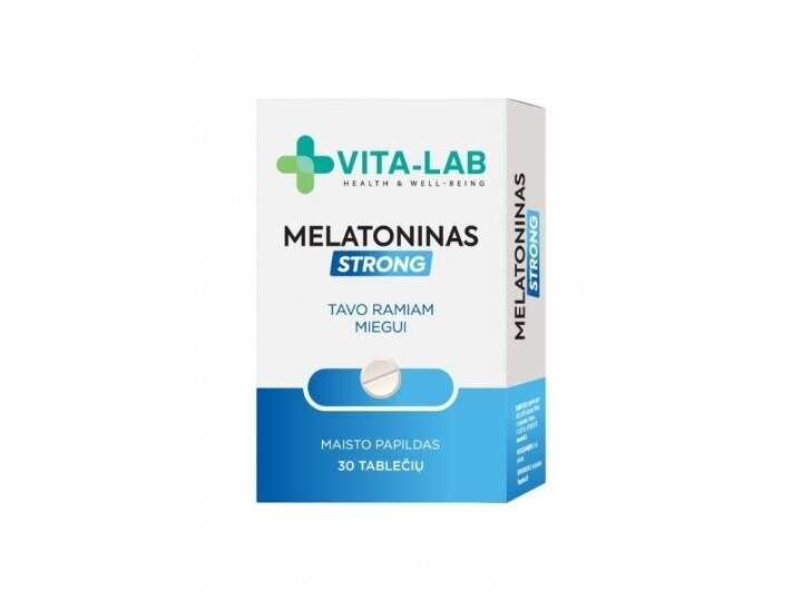 VITA-LAB maisto papildas Melatoninas STRONG, N30 VITA-LAB maisto papildas Melatoninas STRONG, N30