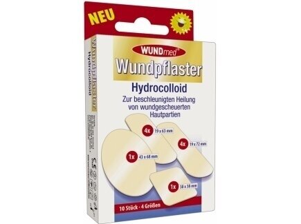 WUNDMED Hidrokoloidiniai pleistrai / Greitesniam žaizdelių gijimui 10 vnt WUNDMED Hidrokoloidiniai pleistrai / Greitesniam žaizdelių gijimui 10 vnt