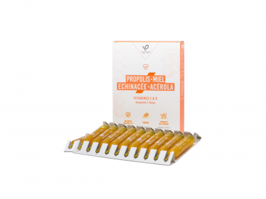 YVES PONROY Propolis su rausvažiede ežiuole, acerola, vitaminais C ir D 20 amp. YVES PONROY Propolis su rausvažiede ežiuole, acerola, vitaminais C ir D 20 amp.